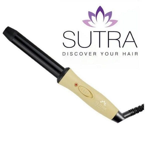 BRAND NEW - Sutra Mini Tourmaline Ceramic Curling Iron With Cool Tip - Yellow - Picture 2 of 3